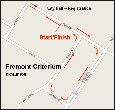 Fremont Criterium Course Map